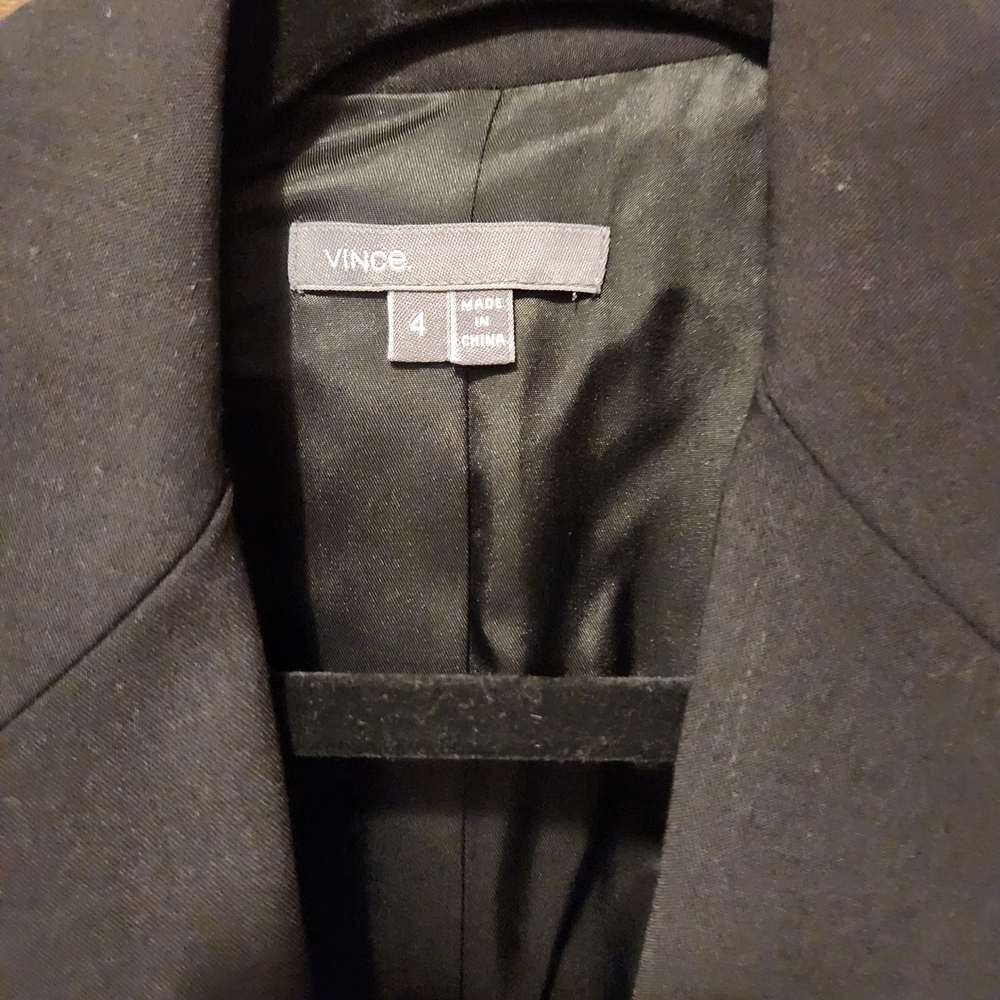 Vince Black Single-Breasted Women's Blazer - Picture 2 of 5